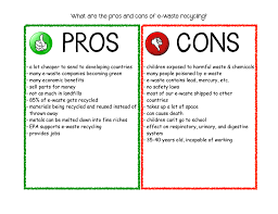 pros cons of e waste recycling