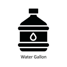 Water Gallon Vector Solid Icon Design