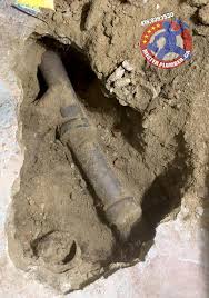 Old Clay Main Drain Pipe Under Concrete