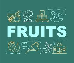fruits word concepts banner growing