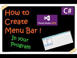 c how to create menu bar visual
