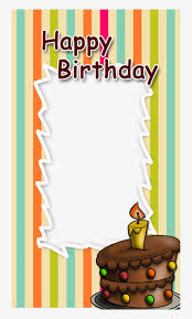 birthday frame with cake frees