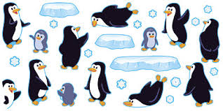 Playful Penguins Ice Scene Wall Chart