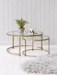 Coco Nesting Round Glass Coffee Tables