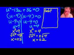 Solve A Non Quadratic Equation By Using
