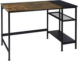 Which would be the best choice for building a desk without sag? Desk With 2 Shelves Made Of Mdf And Steel Black Vintage Woltu Eu