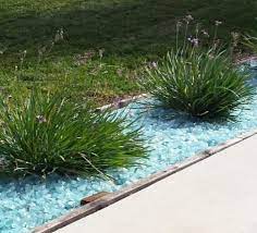 Blue Glass Landscaping Mulch Pebble