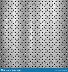 Metal Textured Technology Background With Perforated Pattern