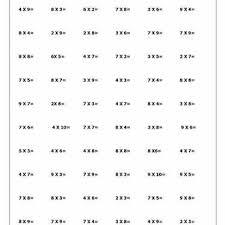 Free Times Tables Worksheets