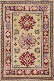 handmade wool kazak oriental rug 3x4
