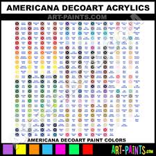 Folk Art Acrylic Paint Color Chart Americana Decoart Acrylic
