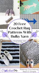 20 free crochet rug patterns with bulky