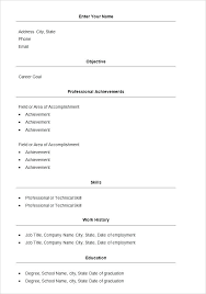 23 Perfect Basic Blank Resume Form In Success Resume