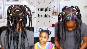 Here is a simple and quick way to style a bob cut with bangs, or short hairstyles for kids with bangs. Very Simple And Cute Braids For Little Girls Kids Protective Hair Style For Kids With Short Hair