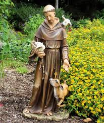 Of Assisi Garden Bird Feeder Statue