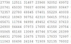 using a random number table to make a