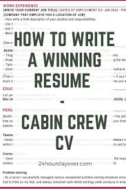 How to write a cv profile statement from scratch. Cabin Crew Cv How To Write A Winning Resume 24 Hours Layover