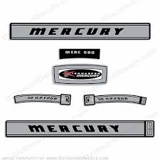 mercury 1966 50hp outboard engine decals