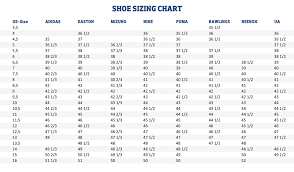 54 Exact Football Cleat Size Chart