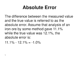 absolute error powerpoint presentation