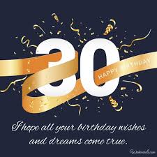 happy 30th birthday wish card
