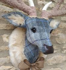 Harris Tweed Stag Head Faux Taxidermy