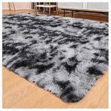 luxury warm soft polyester gy rug