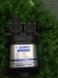 Máy bơm đôi SUMO tăng áp lực nước mini 12V 120W Lưu lượng 9L phút Tự động  hút nước sử dụng cho bộ tưới phun sương, rửa xe Tặng kèm đầu co