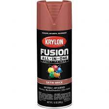 Krylon Fusion All In One Spray Paint Satin Brick 12 Oz