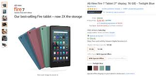 16 or 32 gb of internal storage (add up to 512 gb with microsd). Amazon S 2019 Fire 7 Tablet Drops To 30 20 Off