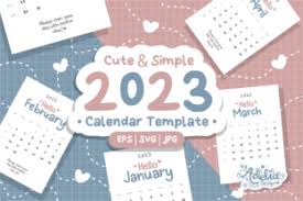 2023 calendar template cute korean