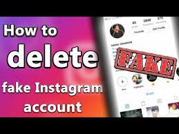 how to delete insram fake account