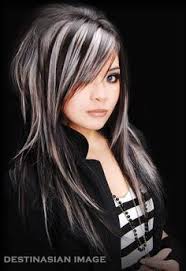 Chunky blonde and wispy red highlights what if your hair is really dark, like close to black dark? 14 Wonderful Brunette Hairstyles With Blonde Highlights Pretty Designs Dark Hair With Highlights Platinum Blonde Highlights Hair Color For Black Hair