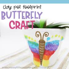 Footprint Erfly Clay Pot Craft