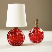 Red Murano Ball Lamps Valerie Wade
