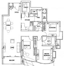 3 bedroom condo floor plans in district