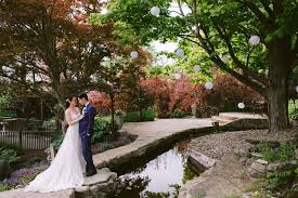 a garden wedding ceremony at feast at
