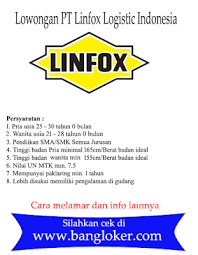 Jumat, 11 september 2020 10:53. Lowongan Kerja Pt Linfox Logistic Indonesia Cibitung Mm2100 Terbaru Bangloker Com Lowongan Kerja Terbaru 2021