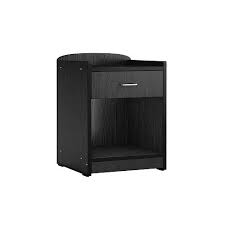 This bedside table with a simple yet stylish design, will make a great addition to your decor. Black One Drawer Wooden Bedside Table Kms Products Id 18075882888
