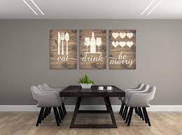 Rustic Eat Drink Be Merry Eat Wall Art