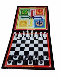 cardboard ludo chess board combo size