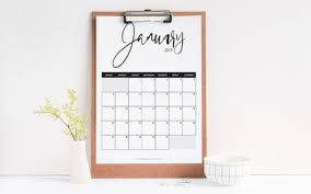 10 Stylish Free Printable Calendars For 2019