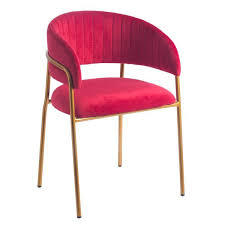 Upgrade your living room style with our modern accent and armchairs. Bold Tones Modern Red Velvet Fabric Upholstered Accent Arm Chair With Gold Metal Legs Qi003541r The Home Depot