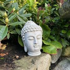 Buddha Head Statue Garden Ornament Or