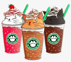 Use these images to quickly print coloring pages. Starbucks Coffee Tumblr Kawaii Catpuccino Transparent Png 1024x844 Free Download On Nicepng