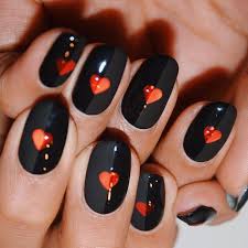 these nail designs prove black red