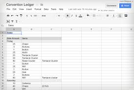 Simple Ledger For Trade Shows Conventions Ellingson