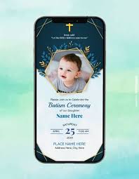 baptism ceremony invitation card