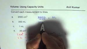 Convert Volume Or Capacity Units To Liters