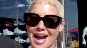 · the names are of rose's . Amber Rose Debuts Huge Face Tattoo Dedicated To Sons Newswirenow
